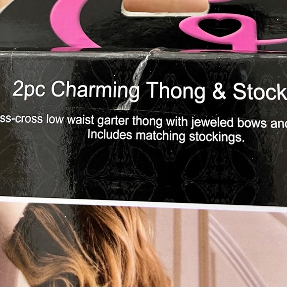 2-pc Charming Thong & Stockings - Picture 4 of 4